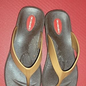 Okabashi Women's Gold and Brown Sandals